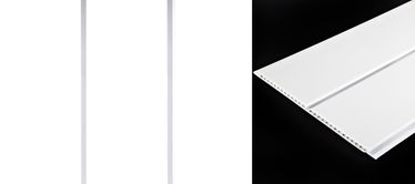 White Gloss with Twin Silver Strip
