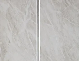 Pearl Grey Marble with Twin Silver Strip